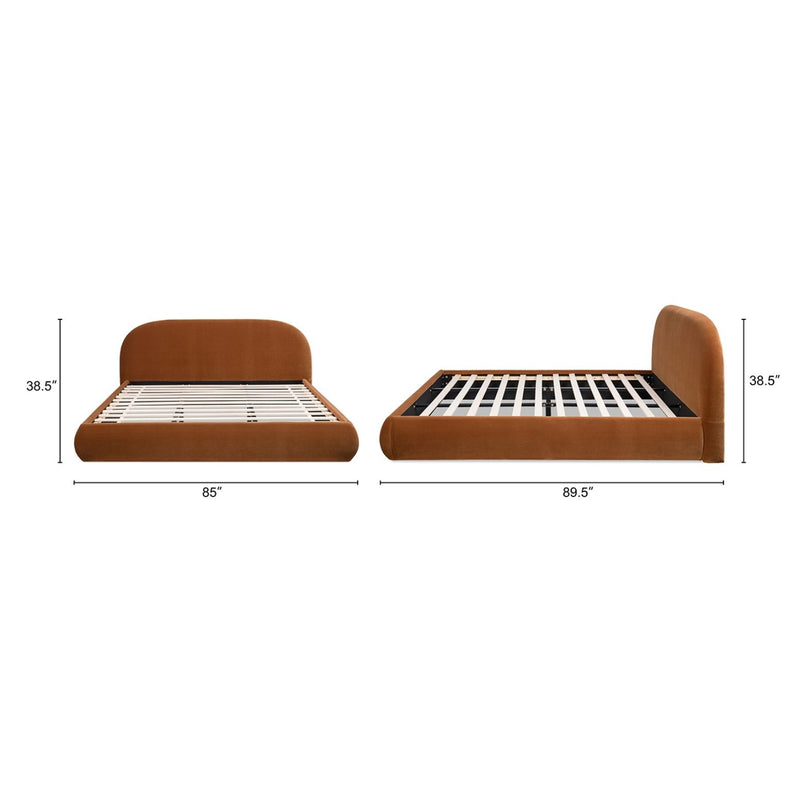 Archie Puffy Grounded - Upholstered Platform Bed