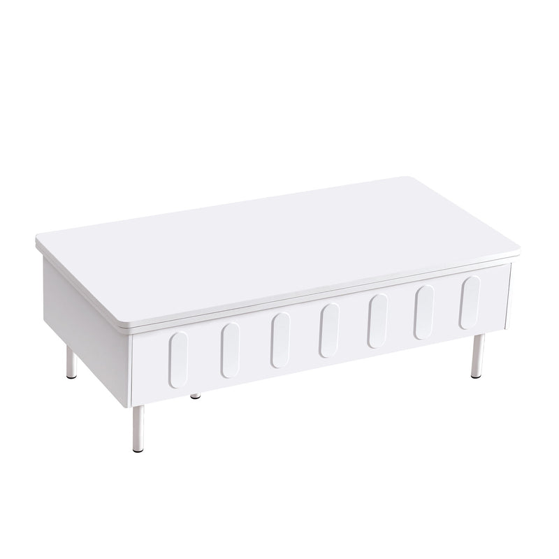 Lift Top Coffee Table With 2 Drawers With Hidden Storage Compartment For Living Room