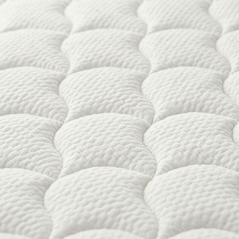 6" Medium Feel Comfort Foam Mattress With Textured Quilted Cover - White - Twin