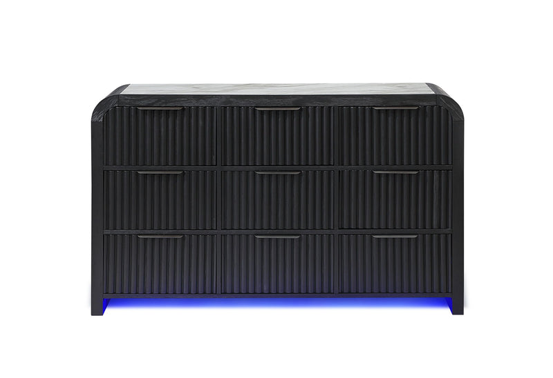Beckett - 5 Piece King Bedroom Set With Cooler And Speaker - Black