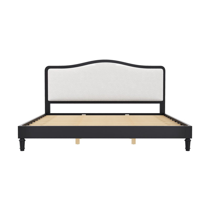 Platform Bed With Upholstered Headboard