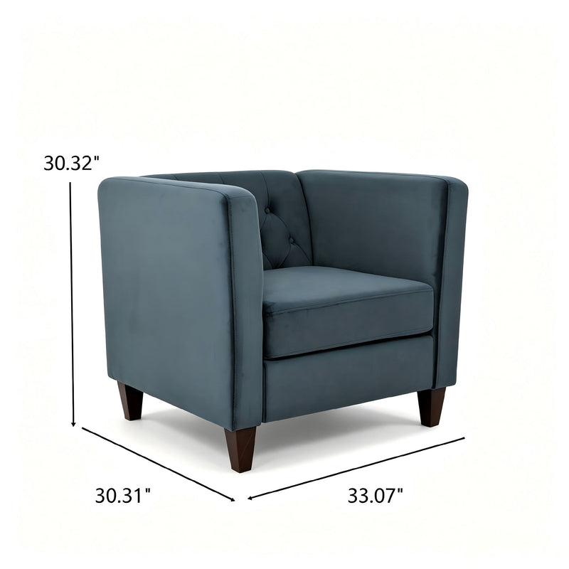 Chesterfield Accent Tufted Square Arm Side Chair