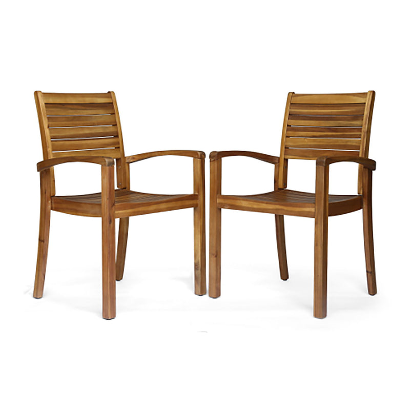 Outdoor Dining Chair, Stacking Design For Patio