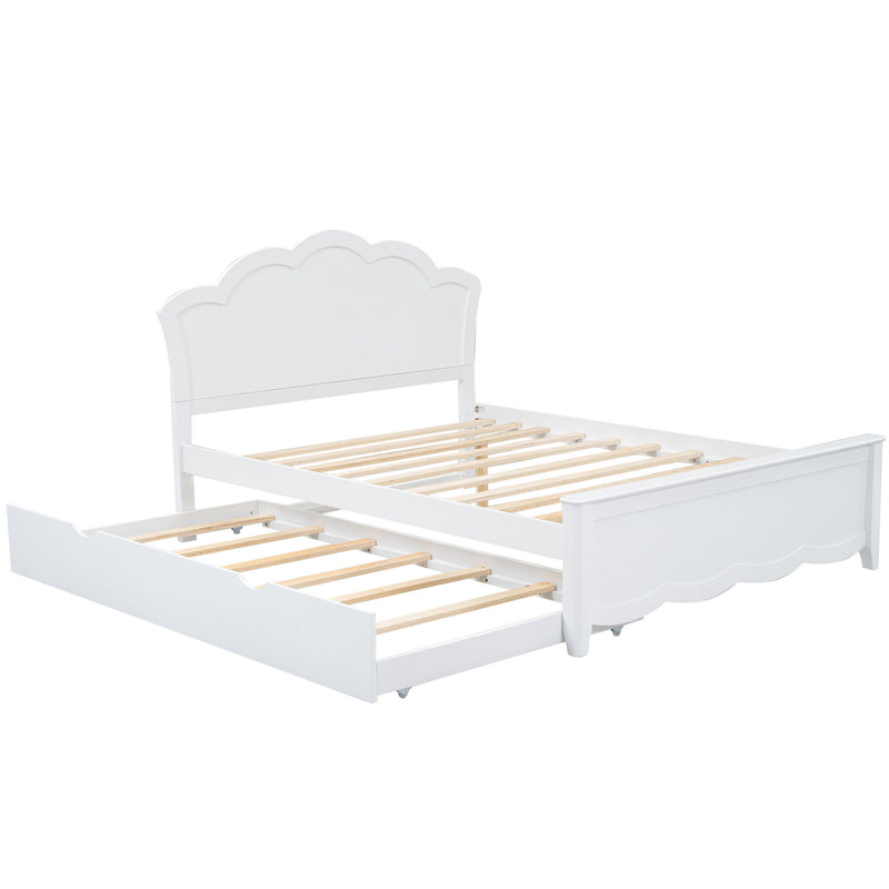 Platform Bed With Headboard And Trundle