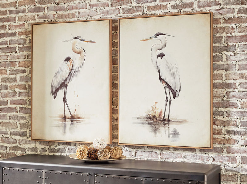 Aubinell - Wall Art Set (Set of 2) - Beige