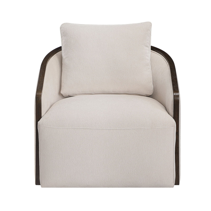 Lenora - Accent Chair With Swivel - Beige