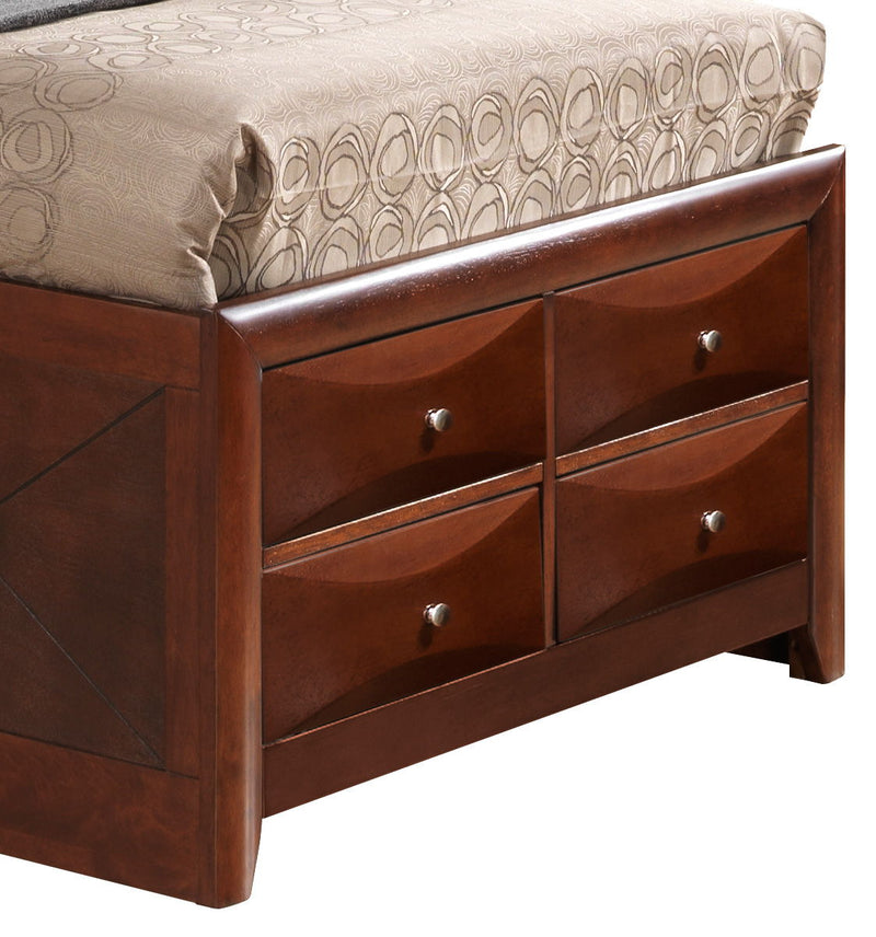 Modern Design Storage Bed With Bookcase Headboard