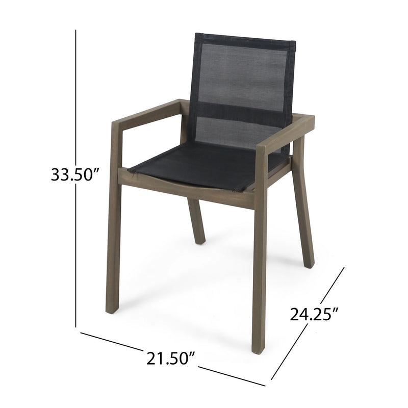 Belfast - Dining Chair With Acacia Wood Frame And Seating (Set of 2)