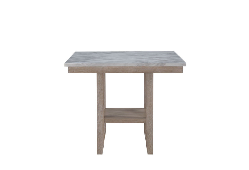 D4010 - 7 Piece Dining Room Set (Bar Table And 6 Bar Stools) - Natural / White