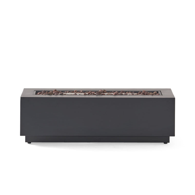 Modern Rectangular Iron Fire Pit 50, 000 Btu