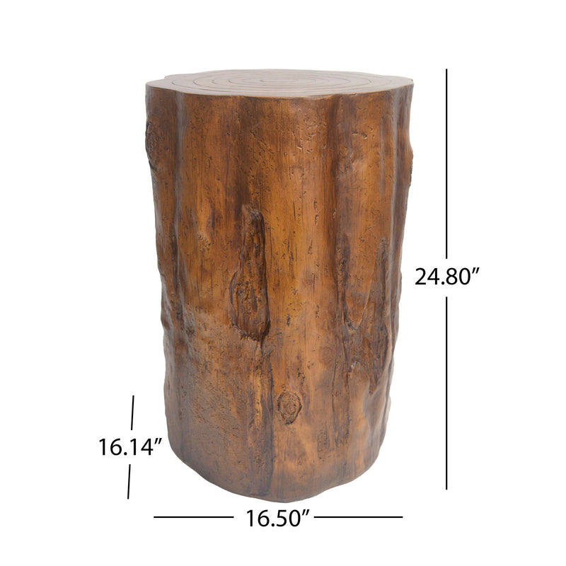 Rustic Tree Stump Side Table
