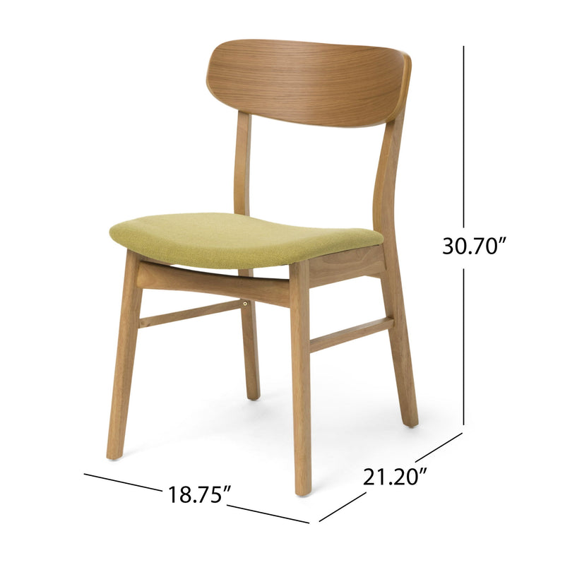 Elegant Fabric Dining Chair With Cushioned Seat