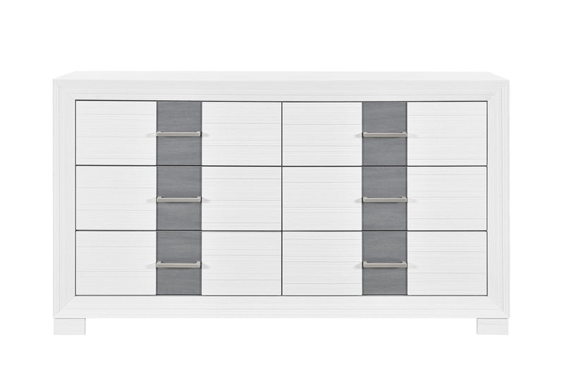 Optimus - 5 Piece Full Bedroom Set - White