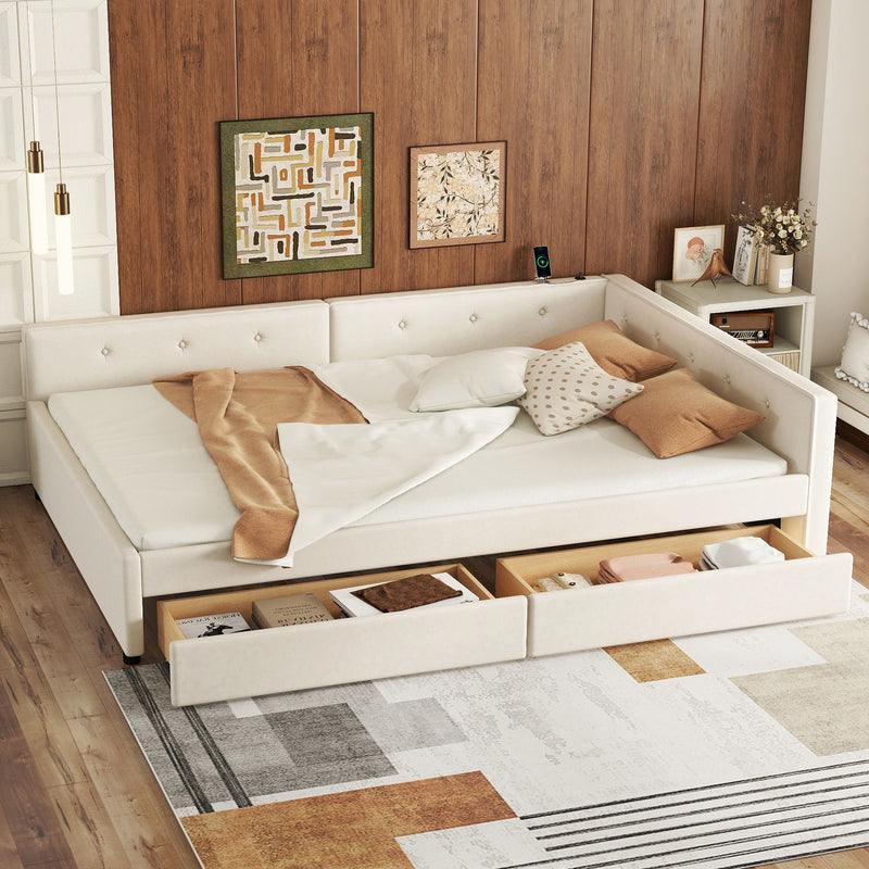 Platform Bed With USB Ports