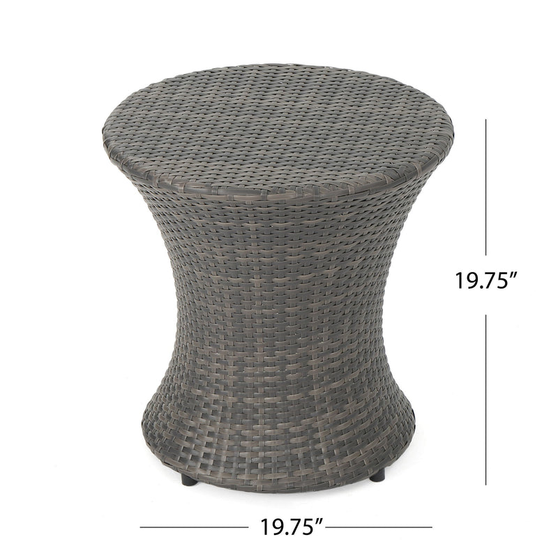 Thrive - Hourglass Rattan Table With No Glass Top