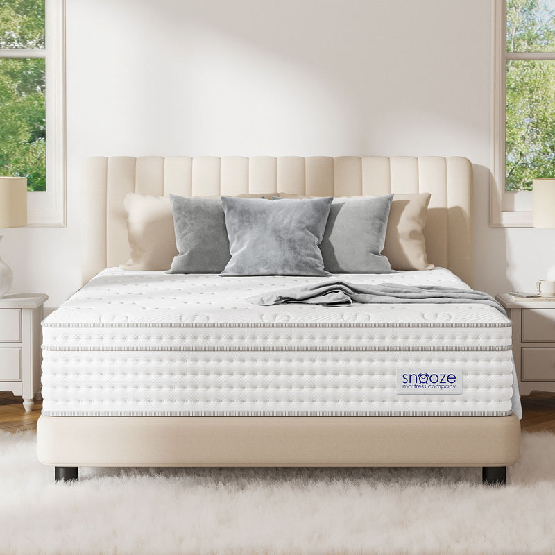 Snooze Mattress Company Atlas - 12" Euro Top Firm Hybrid Mattress With Independently Encased Coils & Gel Memory Foam