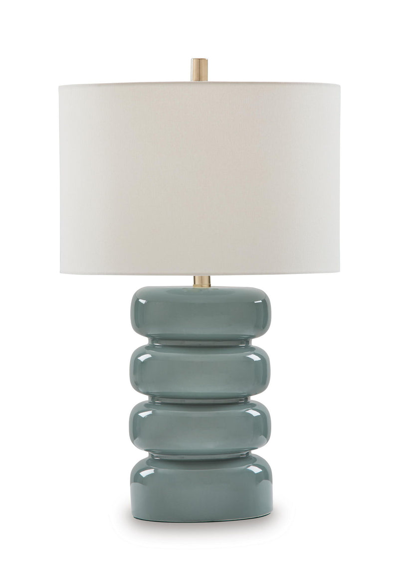 Clayard - Ceramic Table Lamp - Gray Blue