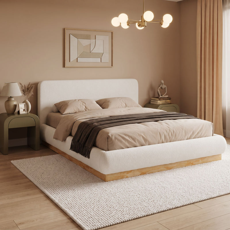 Upholstered Platform Bed Frame, No Box Spring Required