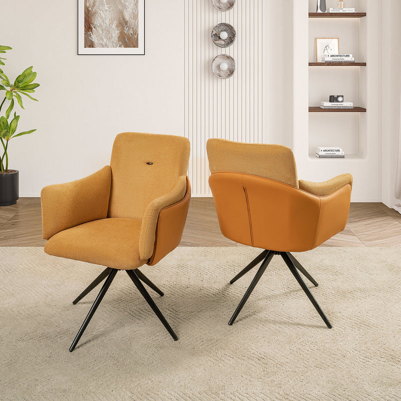 Swivel Home Office Desk Chairs With Arm (Set of 2)
