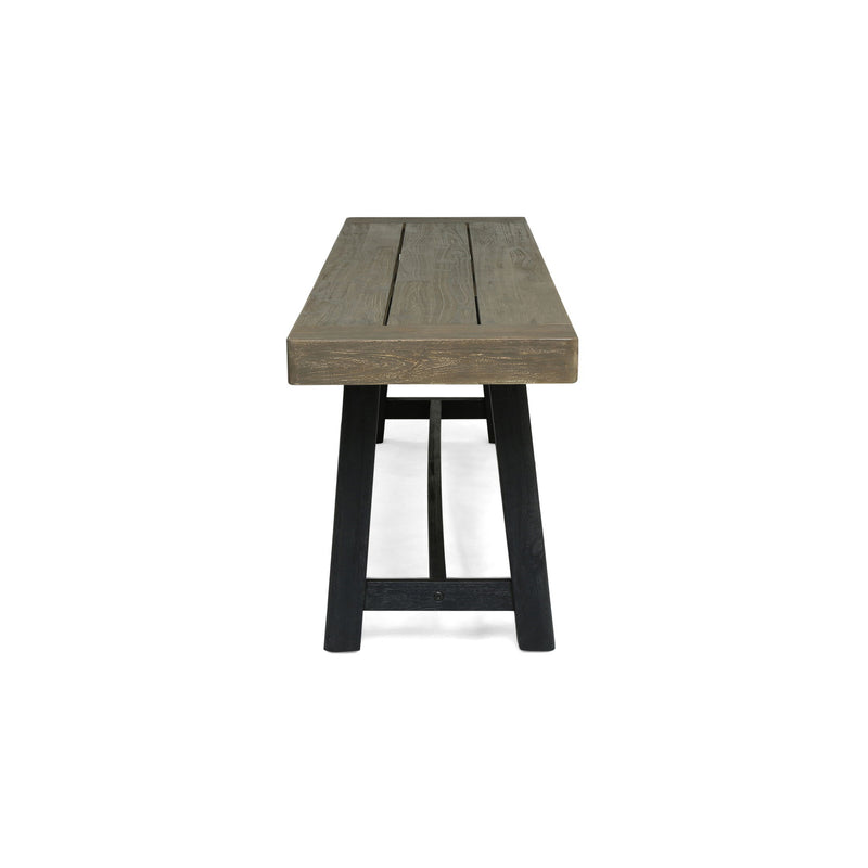 Cloud - Outdoor Bench With Acacia Wood Frame And Slat Panel Design