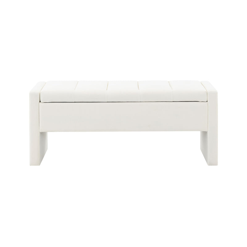 Modern Upholstered Large Bed End Bench With Storage