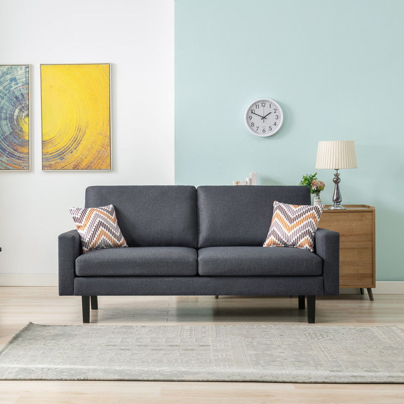 Bahamas - Minimalistic Sofa With 2 Throw Pillows