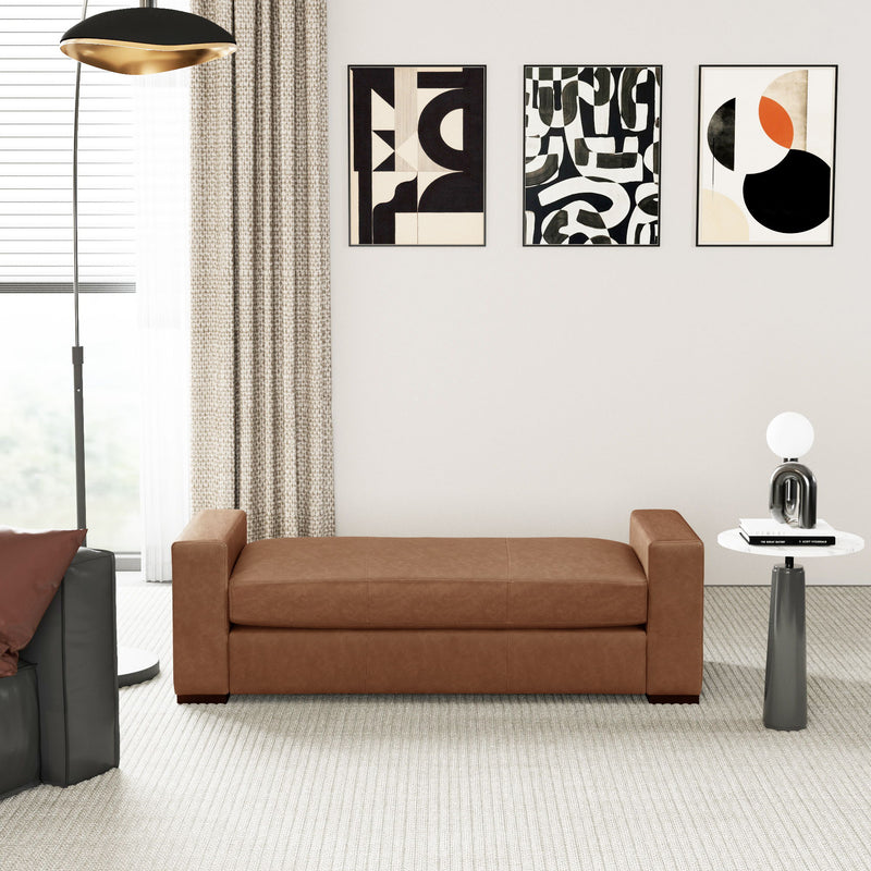 Ottoman With Unique Armrest Design For Living Spaces