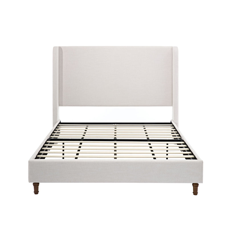 Harper - Tall Headboard Upholstered Bed / High Headboard / Elegant Simplicity / No Box Spring Needed