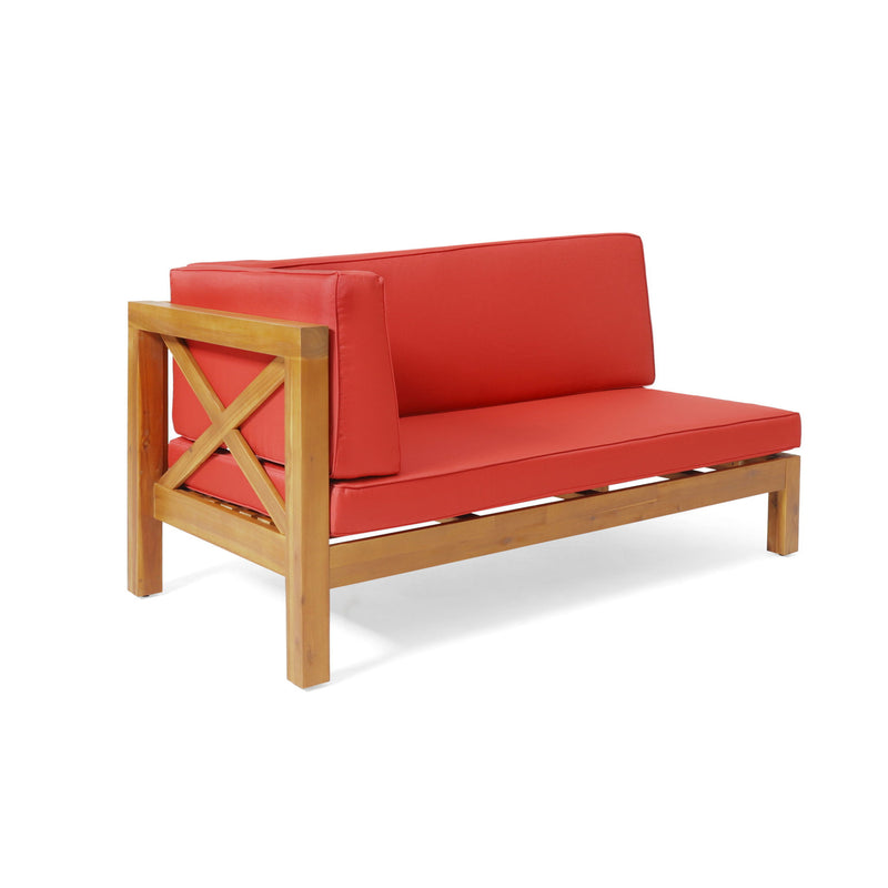 Brava - X Back Corner Bench With Coffee Table