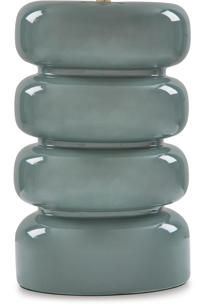 Clayard - Ceramic Table Lamp - Gray Blue