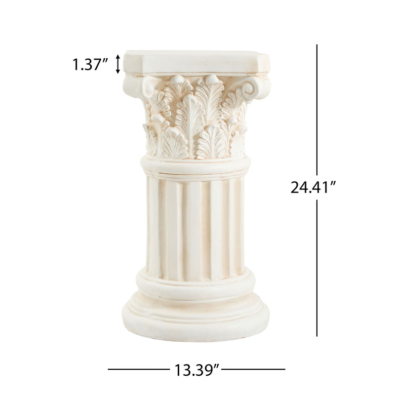 Roman Column Pedestal Stand With Ornate Carving Design