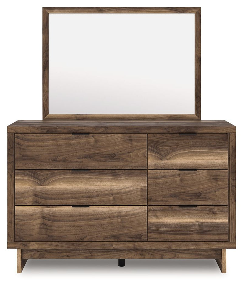 Chirason - 3 Pc. - Twin Panel Bed With Storage, Dresser And Mirror - Brown