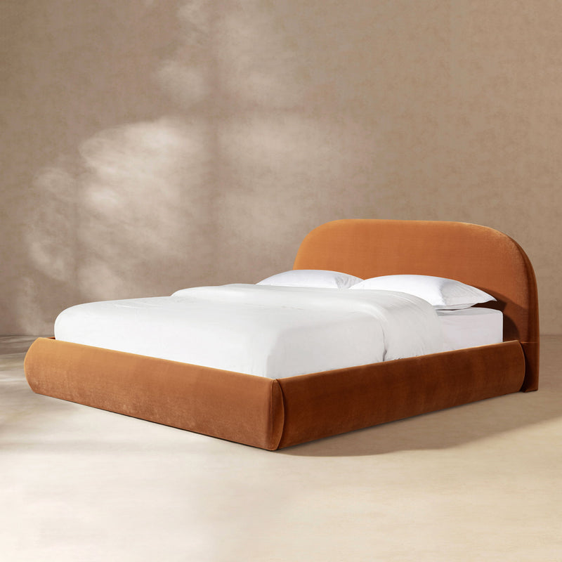 Archie Puffy Grounded - Upholstered Platform Bed