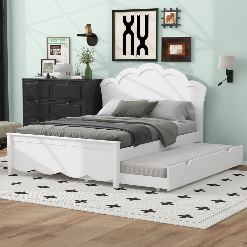 Platform Bed With Headboard And Trundle