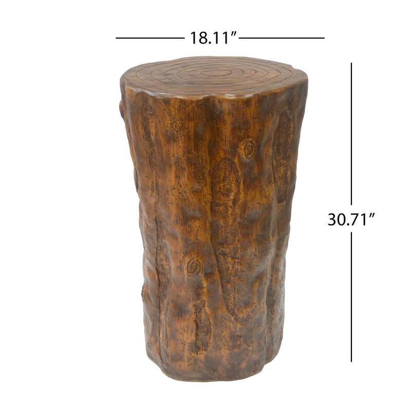 Rustic Tree Stump Side Table