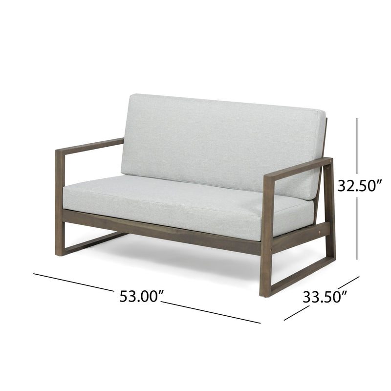 Belgian - Loveseat & Coffee Table Set With Water Resistant Cushions