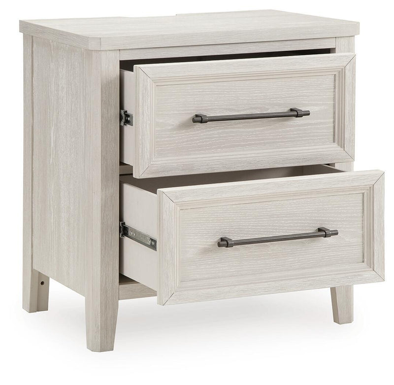 Darbonton - Two Drawer Night Stand - Dove White