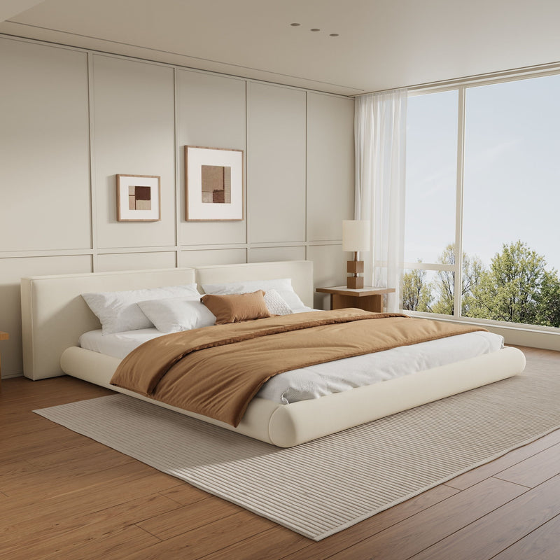 Low Profile Platform Bed With Rounded Edges