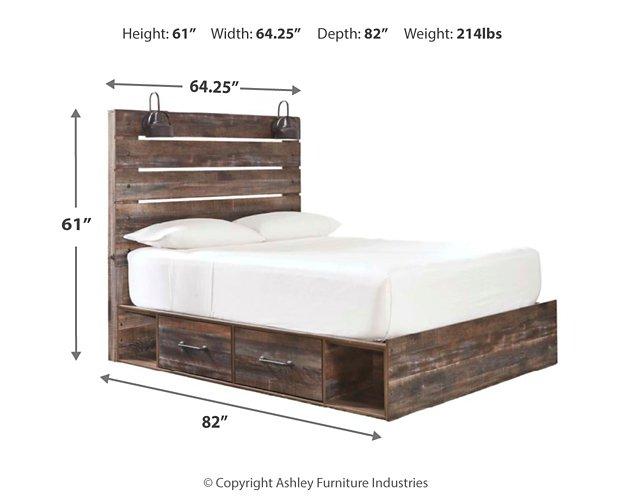 Drystan Bed with 2 Storage Drawers