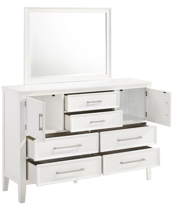 New Classic Furniture Andover 6 Drawer  Dresser  in White