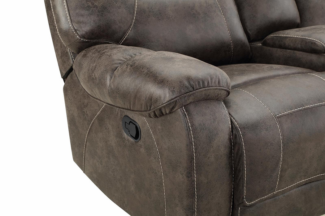 New Classic Furniture Anton Dual Recliner Console Loveseat in Chocolate