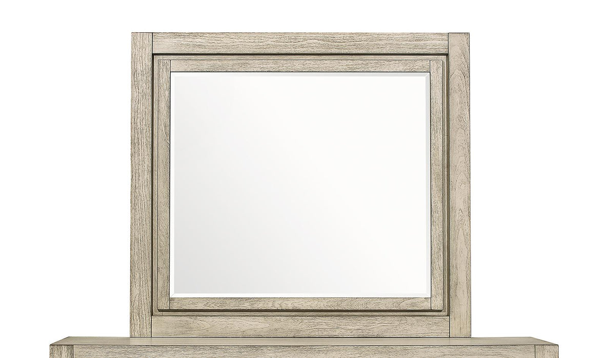 New Classic Furniture Ashland Mirror in Rustic White