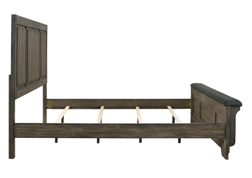 New Classic Furniture Ashland King Panel Bed in Rustic Brown