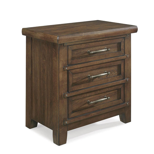 New Classic Furniture Fairfax 3 Drawer Nightstand in Medium Oak image