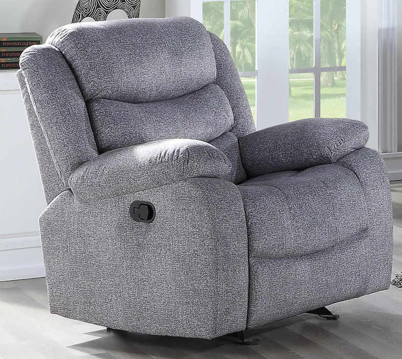 New Classic Furniture Granada Glider Recliner with Power in Gray