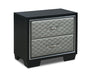 New Classic Furniture Luxor 2 Drawer Nightstand in Black/Silver image