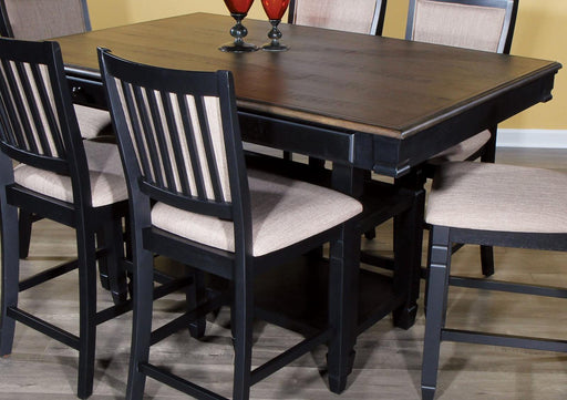 New Classic Furniture Prairie Point Rectangular Counter Height Table in Black image