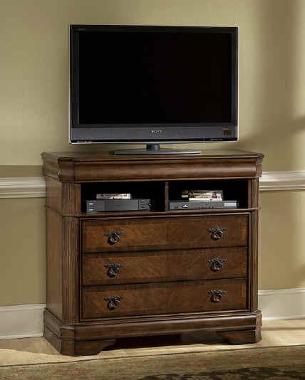 New Classic Sheridan Media Chest in Burnished Cherry Finish image