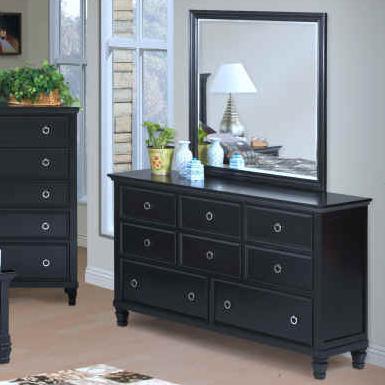 New Classic Tamarack 8-Drawer Dresser in Black