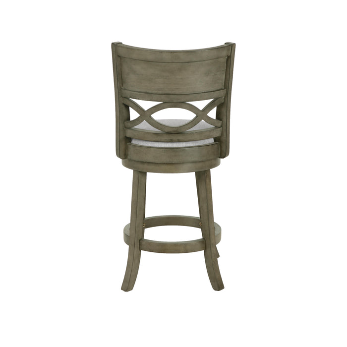 MANCHESTER 24" COUNTER STOOL-ANT GRAY W/FABRIC SEAT
